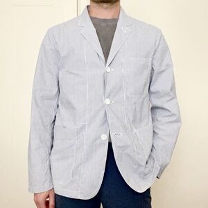 Uniqlo Men’s Summerweight Striped Blazer Jacket Size Small Regular Fit